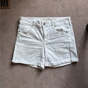 American Eagle White Jean Shorts Next Level Stretch